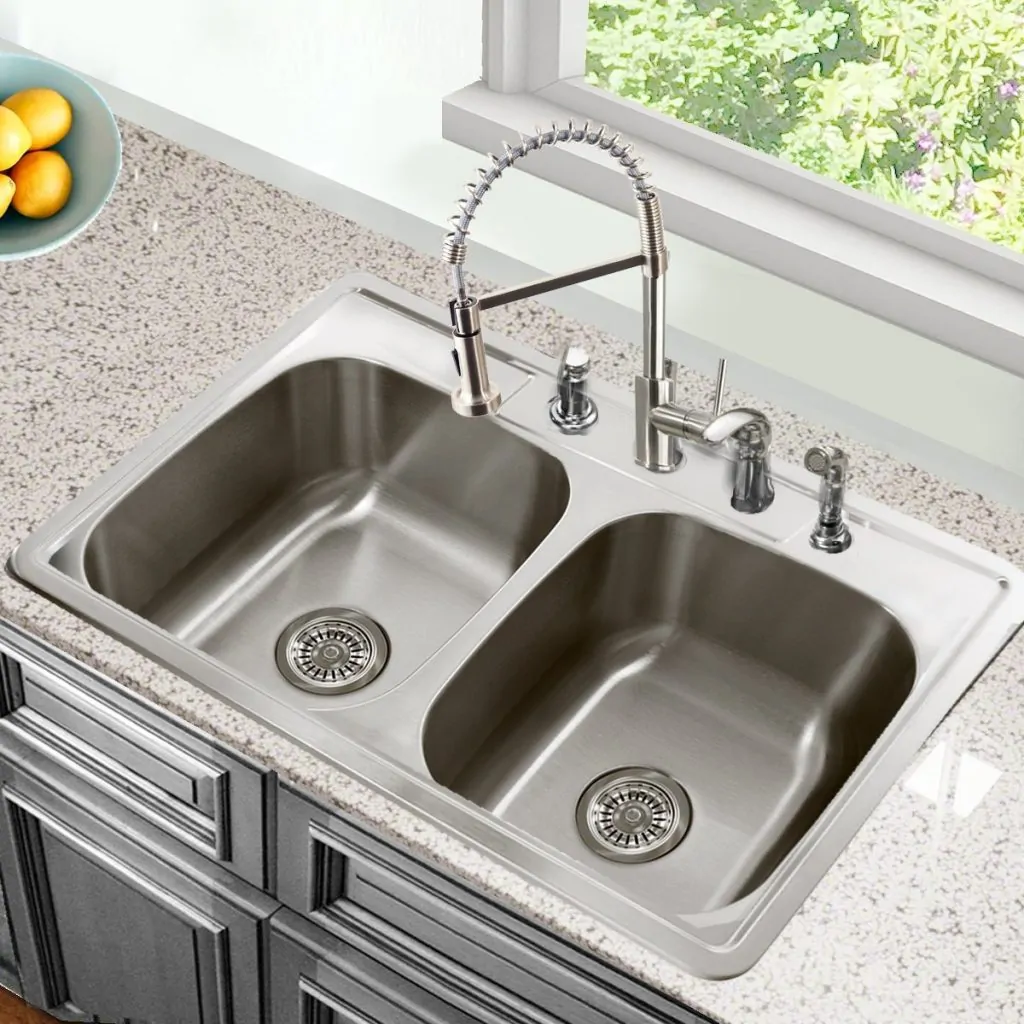 33 Inch Drop In Stainless Steel Double Bowl Kitchen Sink 33 X 22 X 8 Inches 8d0ffb70 Ab7e 4892 Bcf9 7295afed7fbd 1024x1024 